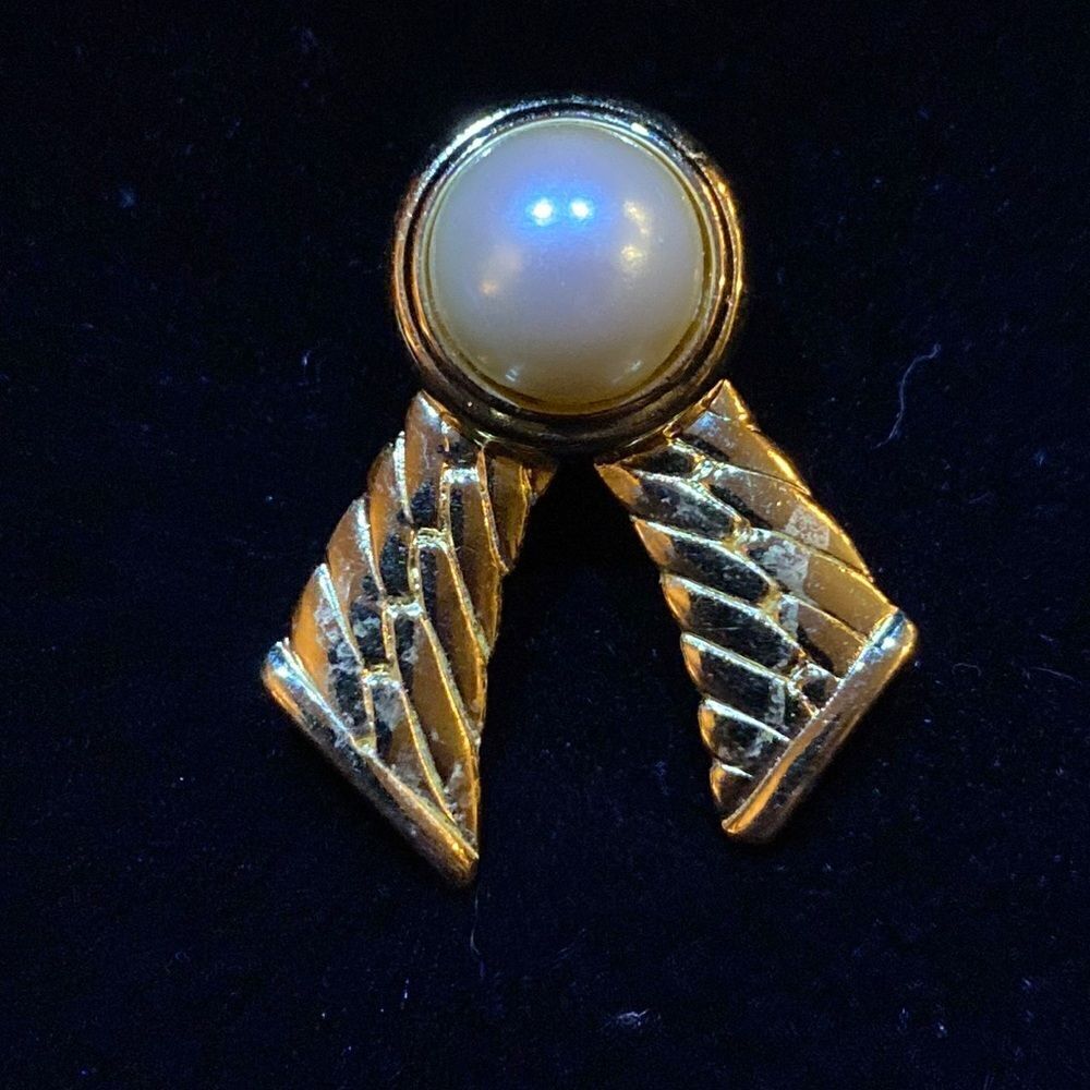 Joan Rivers Ribbon Faux Pearl Scarf Ring